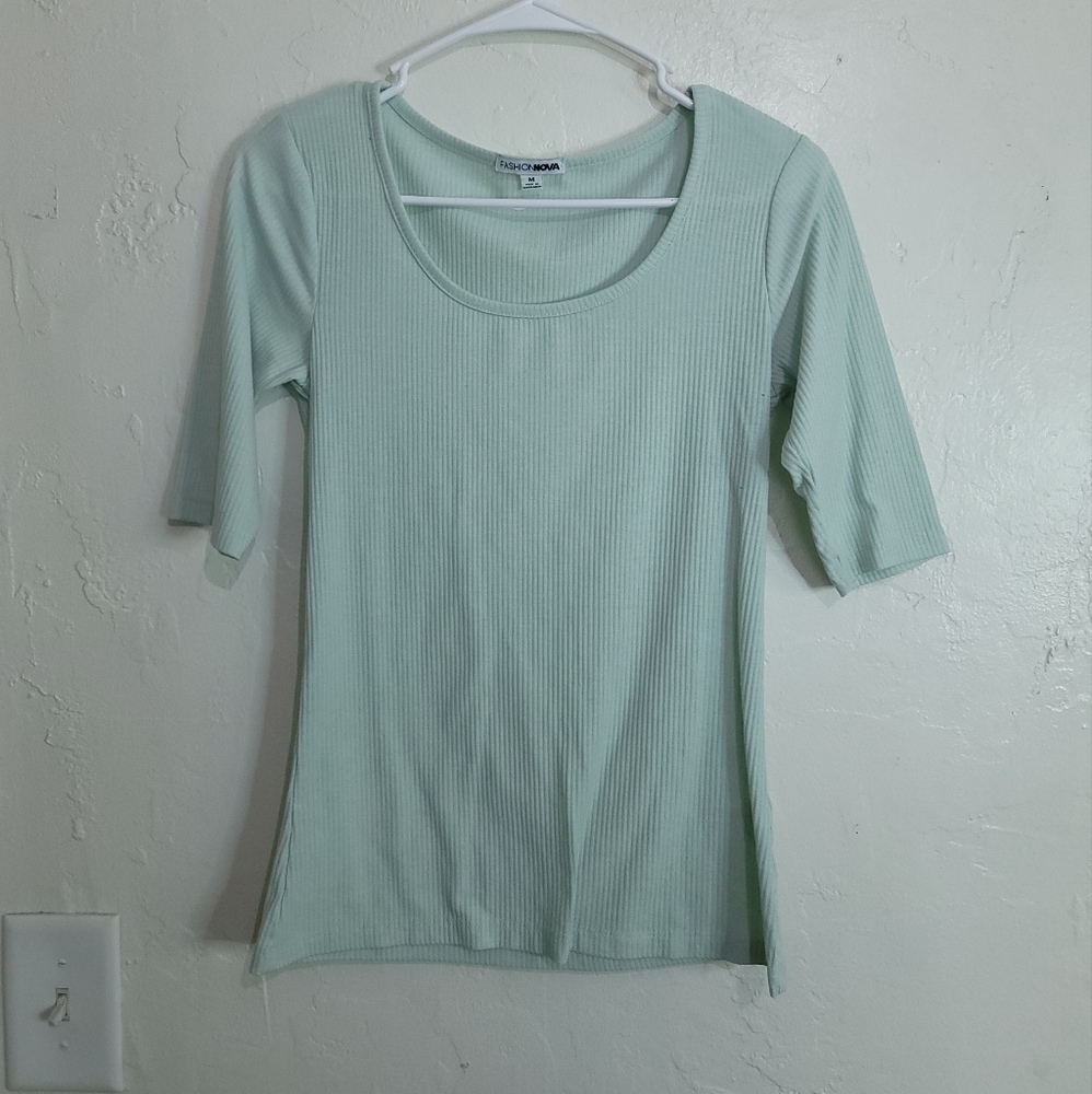 Fashion Nova Light Green Top